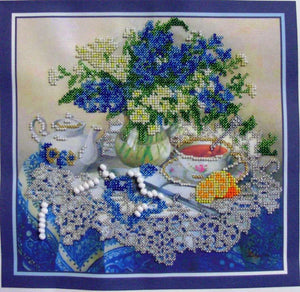Bead Embroidery Kit Main Bead Embroidery Kit Forget-me-nots