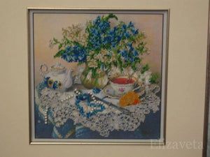 Bead Embroidery Kit Main Bead Embroidery Kit Forget-me-nots