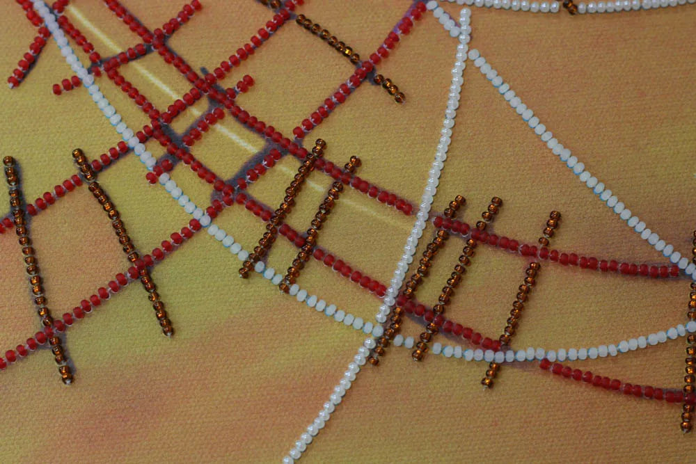 Bead Embroidery Kit Main Bead Embroidery Kit Girl on ball