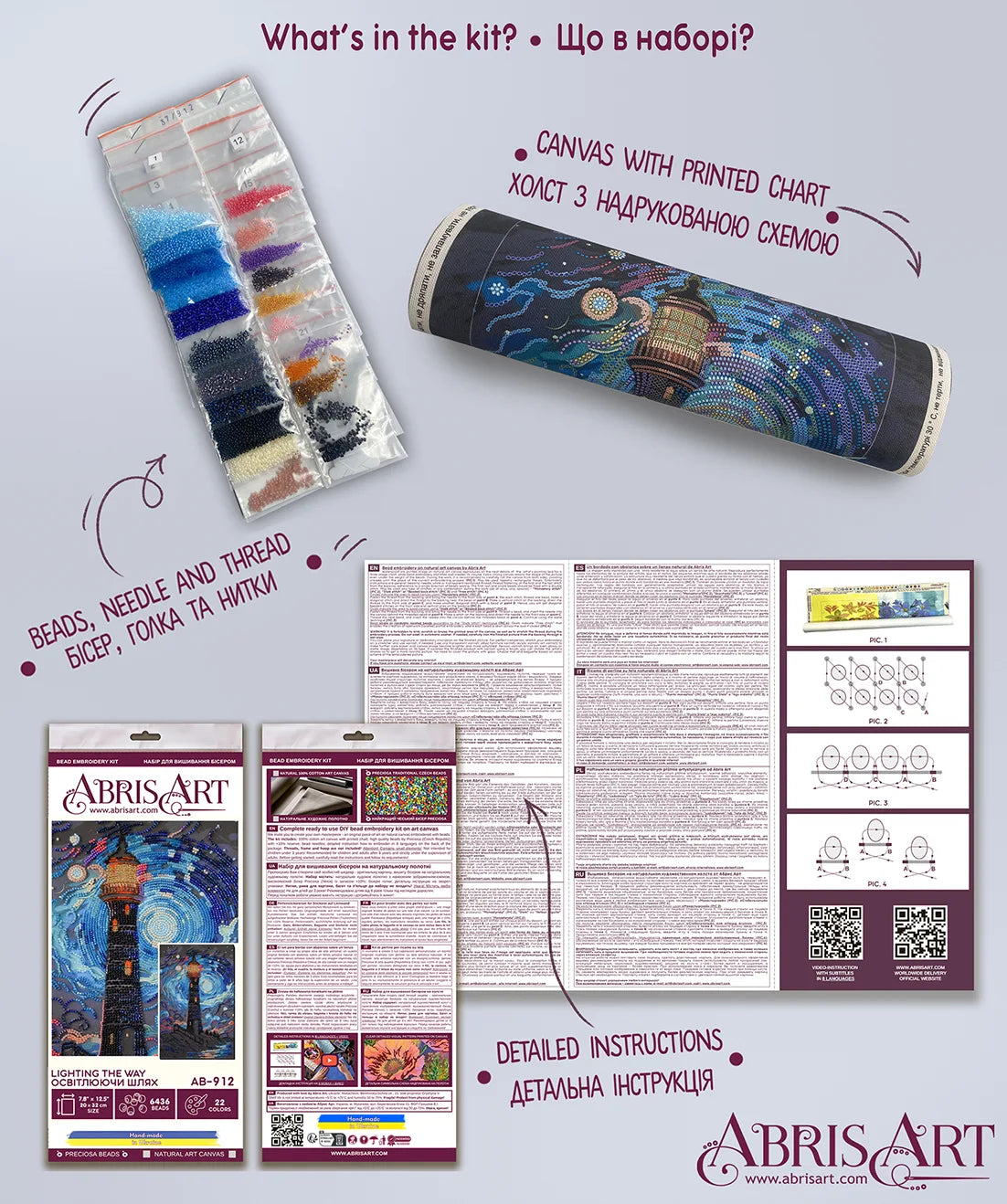Bead Embroidery Kit Main Bead Embroidery Kit Lighting the way