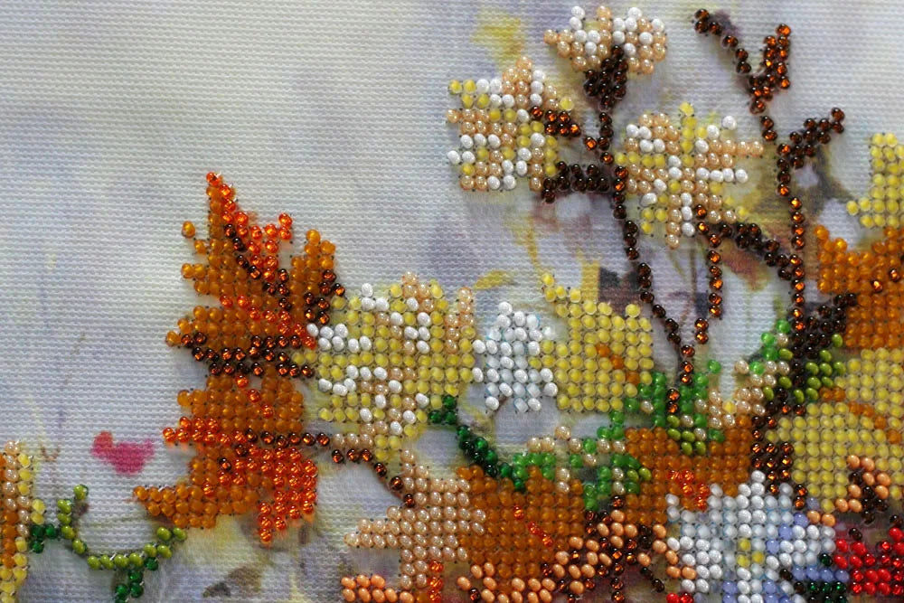 Bead Embroidery Kit Main Bead Embroidery Kit Autumn bunch of flowers