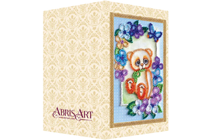 Postcards Bead Embroidery Kit Postcard bead embroidery kits Teddy bear - 2