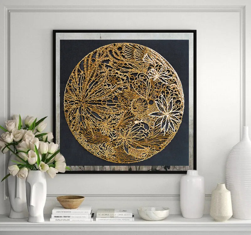 Bead Embroidery Kit Main Bead Embroidery Kit Moon filigree