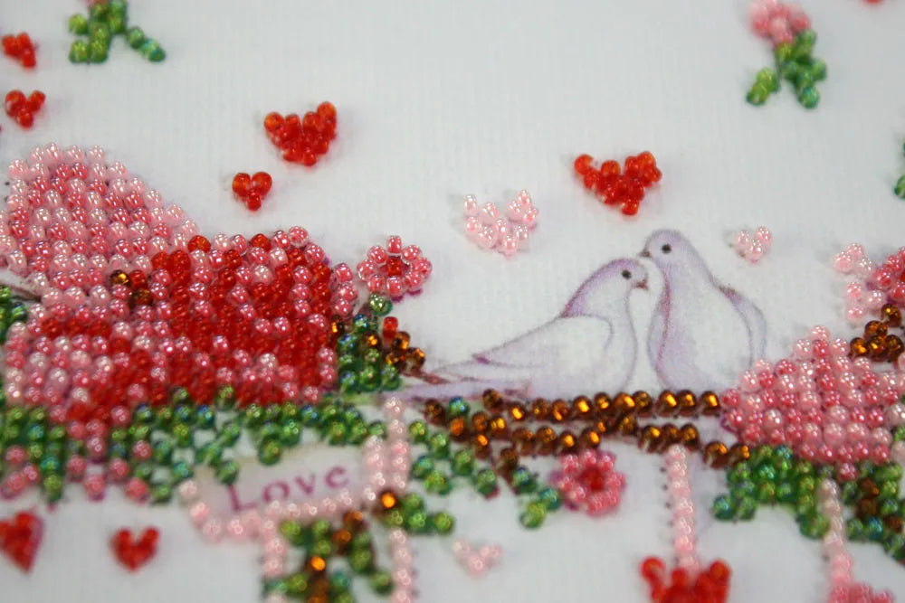 Postcards Bead Embroidery Kit Postcard-envelope for microbead embroidery Wedding tinsel