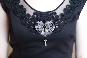 Brooch Embroidery Kit Decoration The key to the heart-2