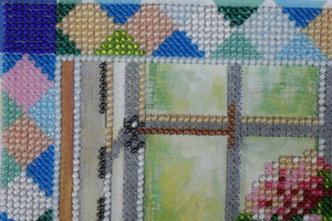 Bead Embroidery Kit Main bead embroidery kits Hydrangea at window