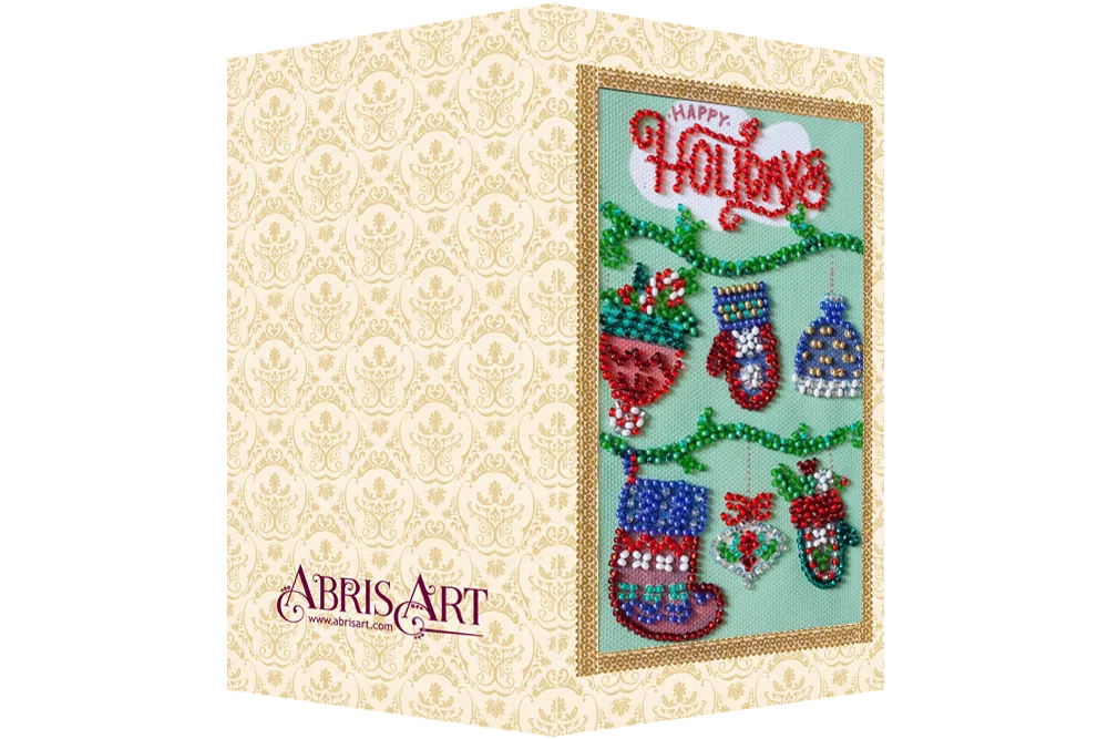 Postcards Bead Embroidery Kit Keychain cross-stitch kit Happy New Year