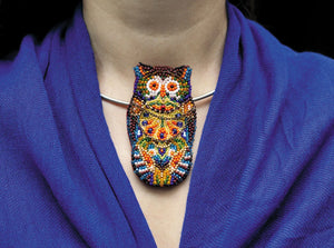 Brooch Embroidery Kit Decoration Owl