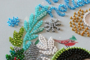Bead Embroidery Kit Mid-sized bead embroidery kit Sweet winter