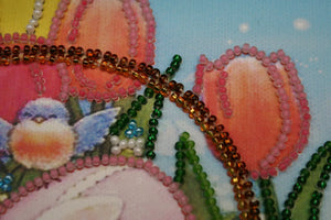 Bead Embroidery Kit Mini Bead embroidery kit Happy Easter