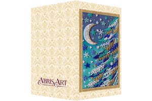 Postcards Bead Embroidery Kit Keychain cross-stitch kit Snowy night