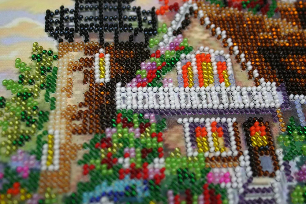 Bead Embroidery Kit Main Bead Embroidery Kit House by the sea