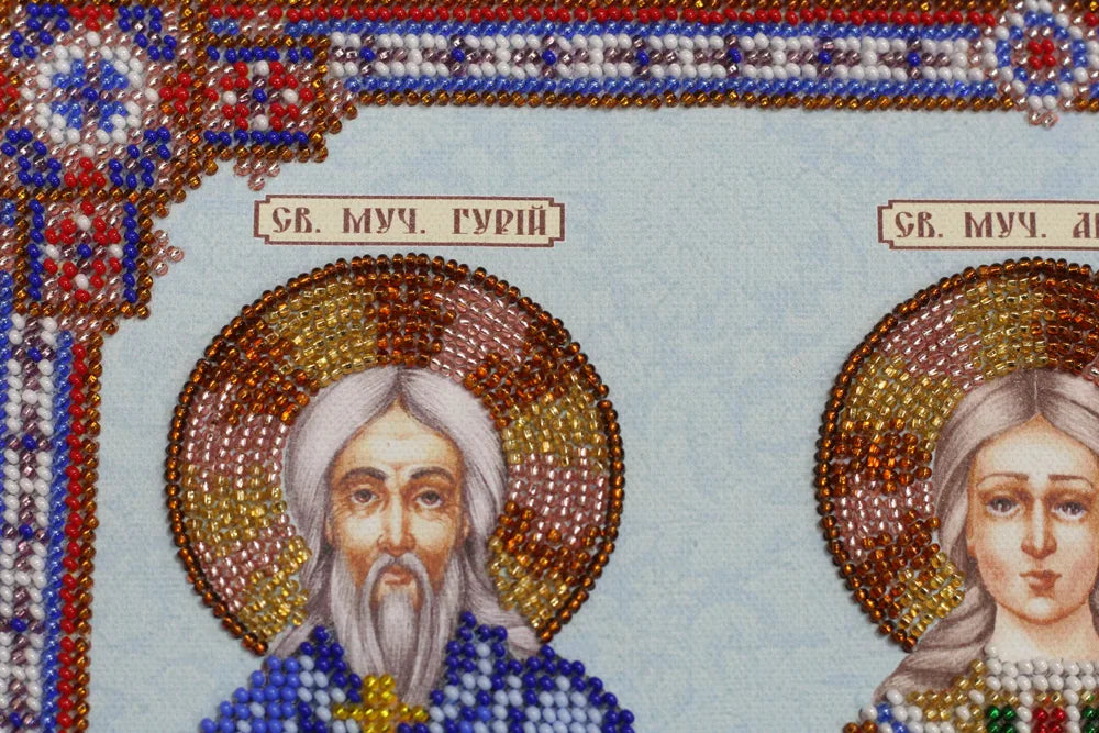 Bead Embroidery Kit Main Bead Embroidery Kit Icons - Holy Martyrs Gurias, Abibus and Samon