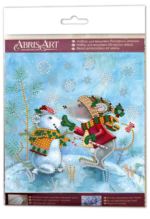 Bead Embroidery Kit Mini Bead embroidery kit Snow friend