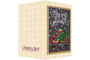Postcards Bead Embroidery Kit Keychain cross-stitch kit Snow holiday