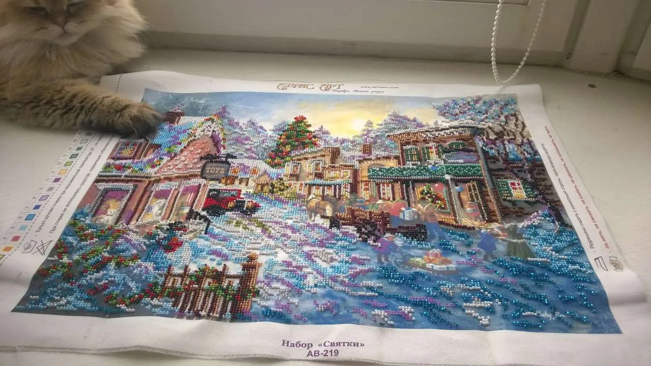 Bead Embroidery Kit Main Bead Embroidery Kit Merry Yule