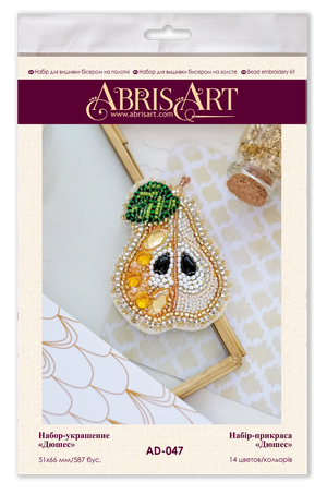 Brooch Embroidery Kit Decoration Dyushes pear