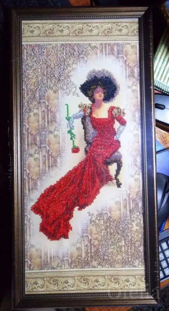 Bead Embroidery Kit Main Bead Embroidery Kit Lady Rose