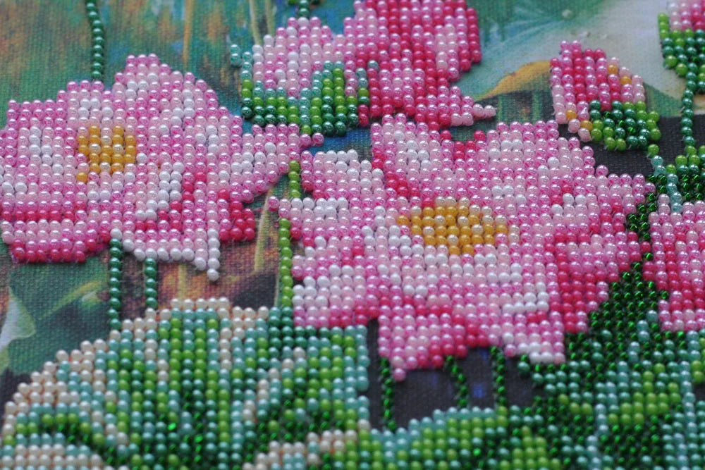 Bead Embroidery Kit Main Bead Embroidery Kit Lotuses