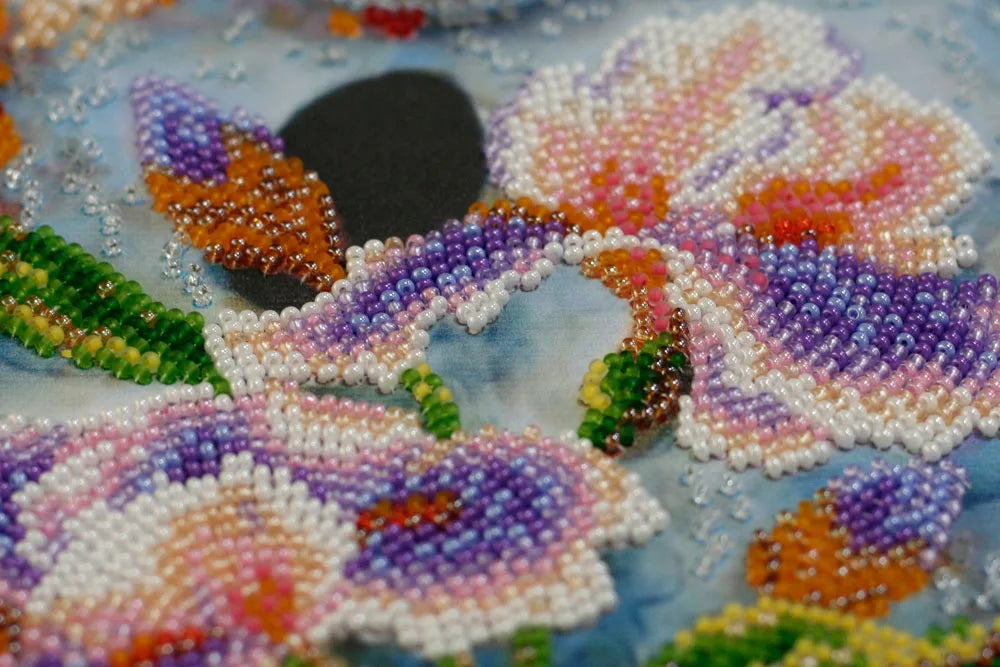 Bead Embroidery Kit Main Bead Embroidery Kit Flower palette