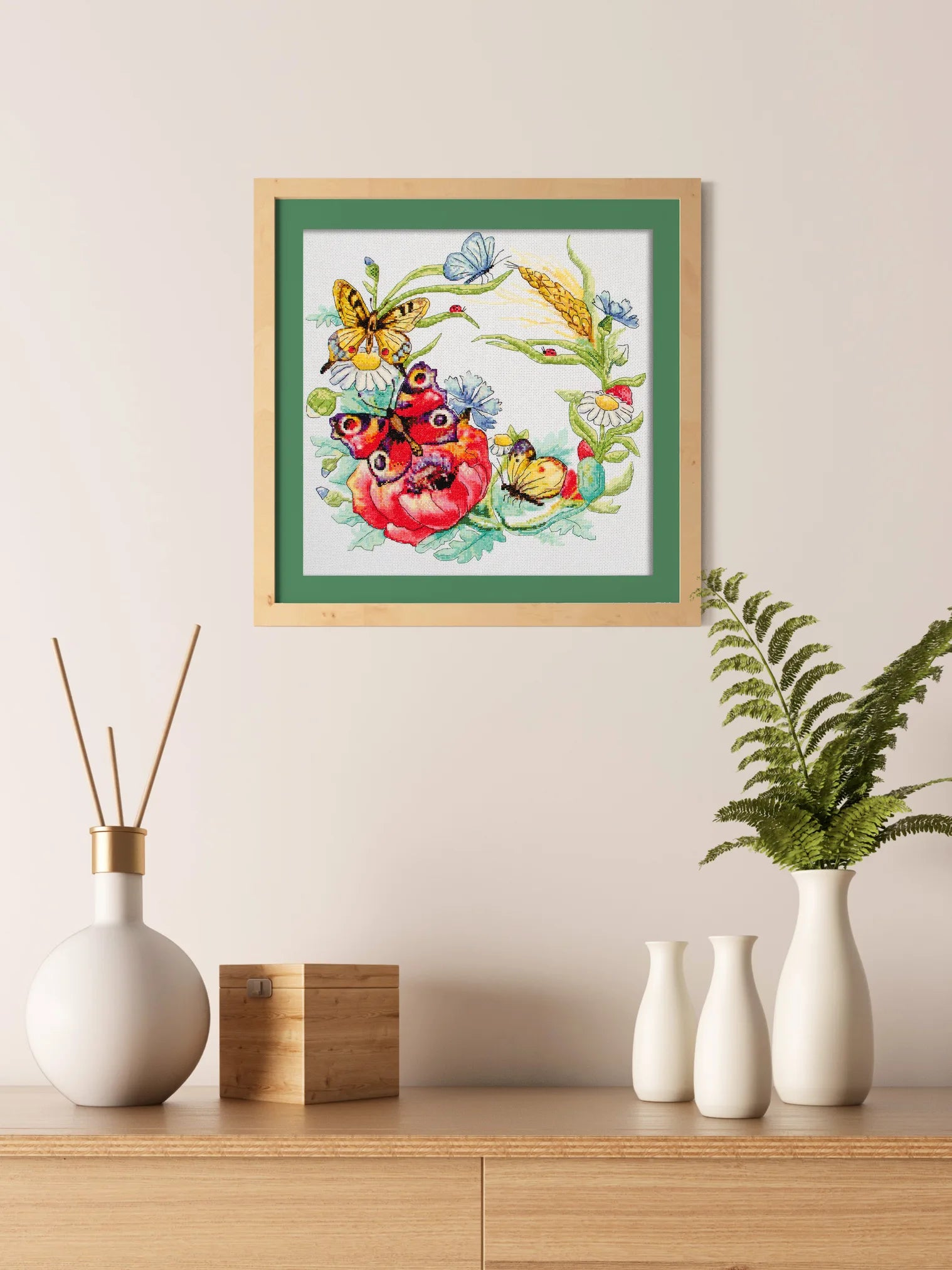 Cross Stitch Kit Cross-stitch kits Summer wreath