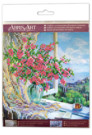 Bead Embroidery Kit Mini Bead embroidery kit Sea outside the window