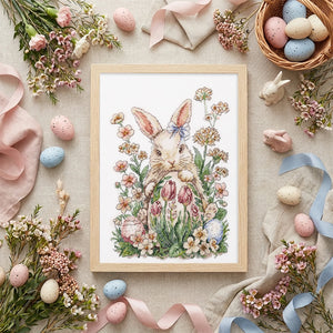 Cross Stitch Kit Cross-stitch kits Easter bunny waiting (Easter Scenes)