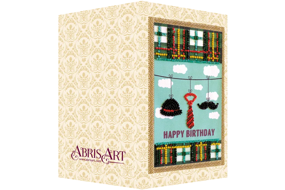 Postcards Bead Embroidery Kit Postcard Bead embroidery kit Gentleman's set