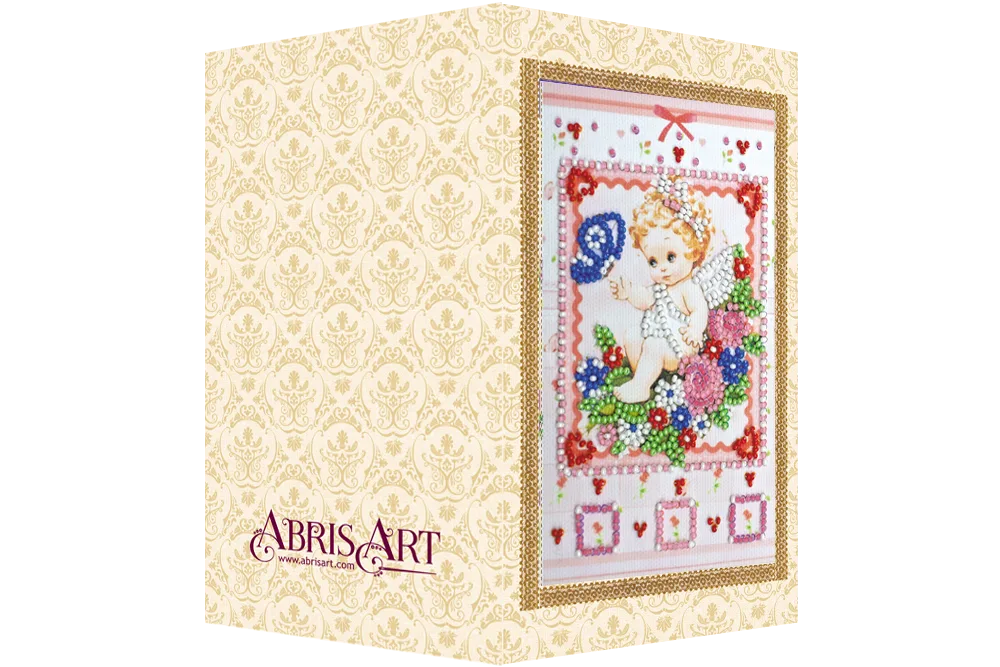 Postcards Bead Embroidery Kit Postcard Bead embroidery kit Gentle angel