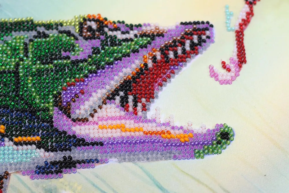 Bead Embroidery Kit Main Bead Embroidery Kit On the hook