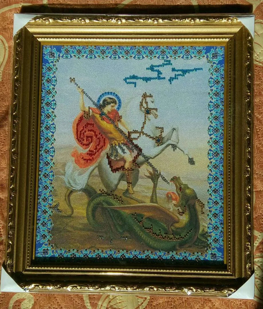 Bead Embroidery Kit Main Bead Embroidery Kit St. George the Victorious
