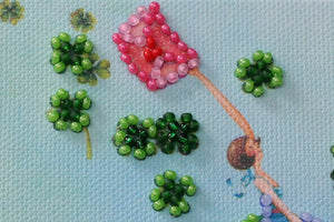 Bead Embroidery Kit Mini Bead embroidery kit Letter of happiness