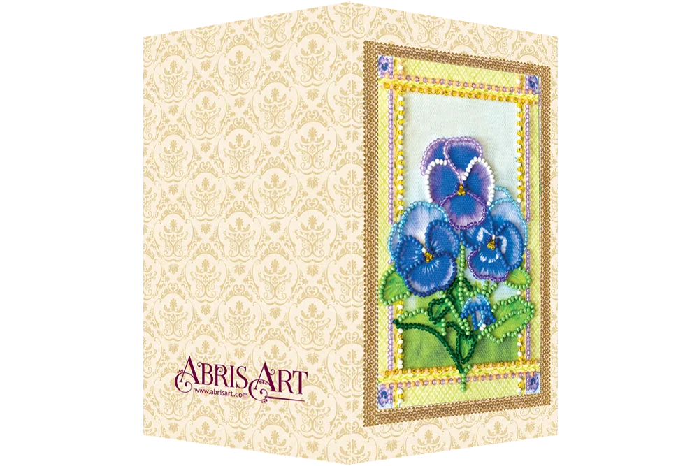 Postcards Bead Embroidery Kit Postcard bead embroidery kits Violet