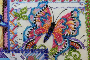 Photo Frame Bead Embroidery Kit Photo frame kit for bead embroidery Photo frame kit for bead embroidery "Summer patchwork"