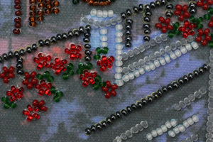 Bead Embroidery Kit Mini Bead embroidery kit The pink Moon