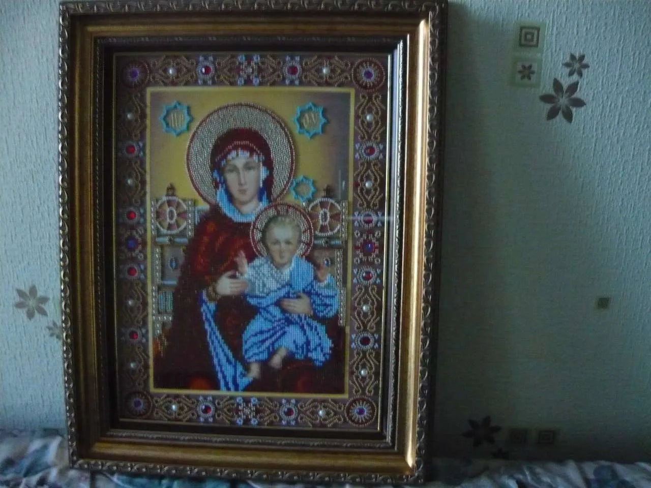 Bead Embroidery Kit Main Bead Embroidery Kit Wedding Icon – The Holy Mother of God