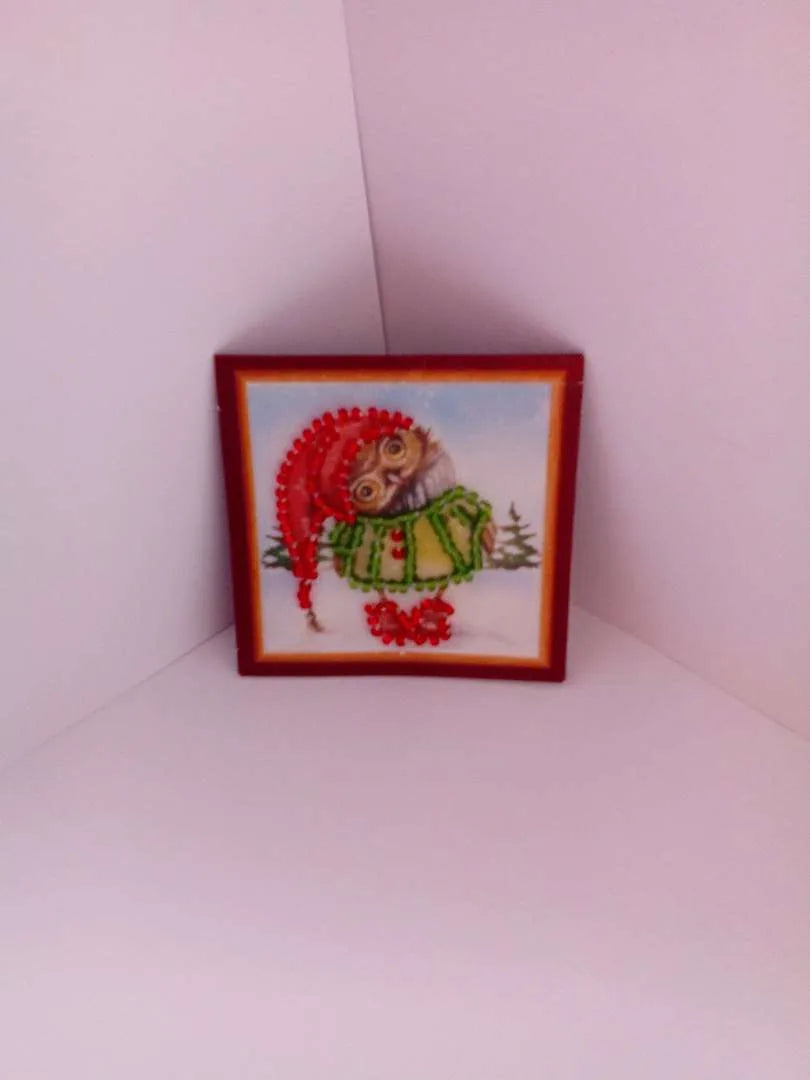 Magnets Bead Embroidery Kit Mini Magnets Bead embroidery kit Owl – 2