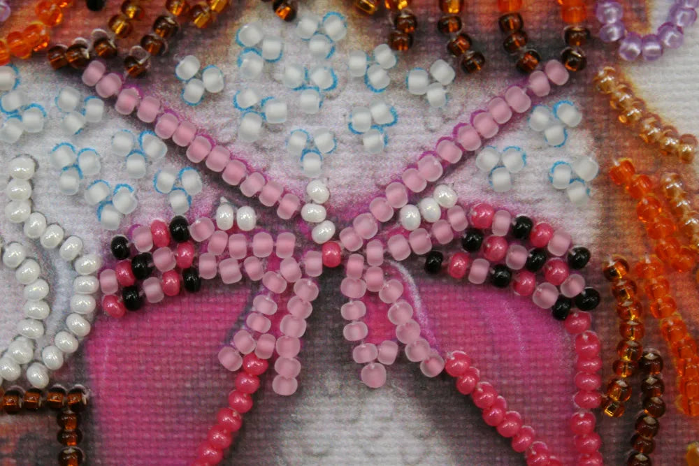 Bead Embroidery Kit Mini Bead embroidery kit Owl and coffee