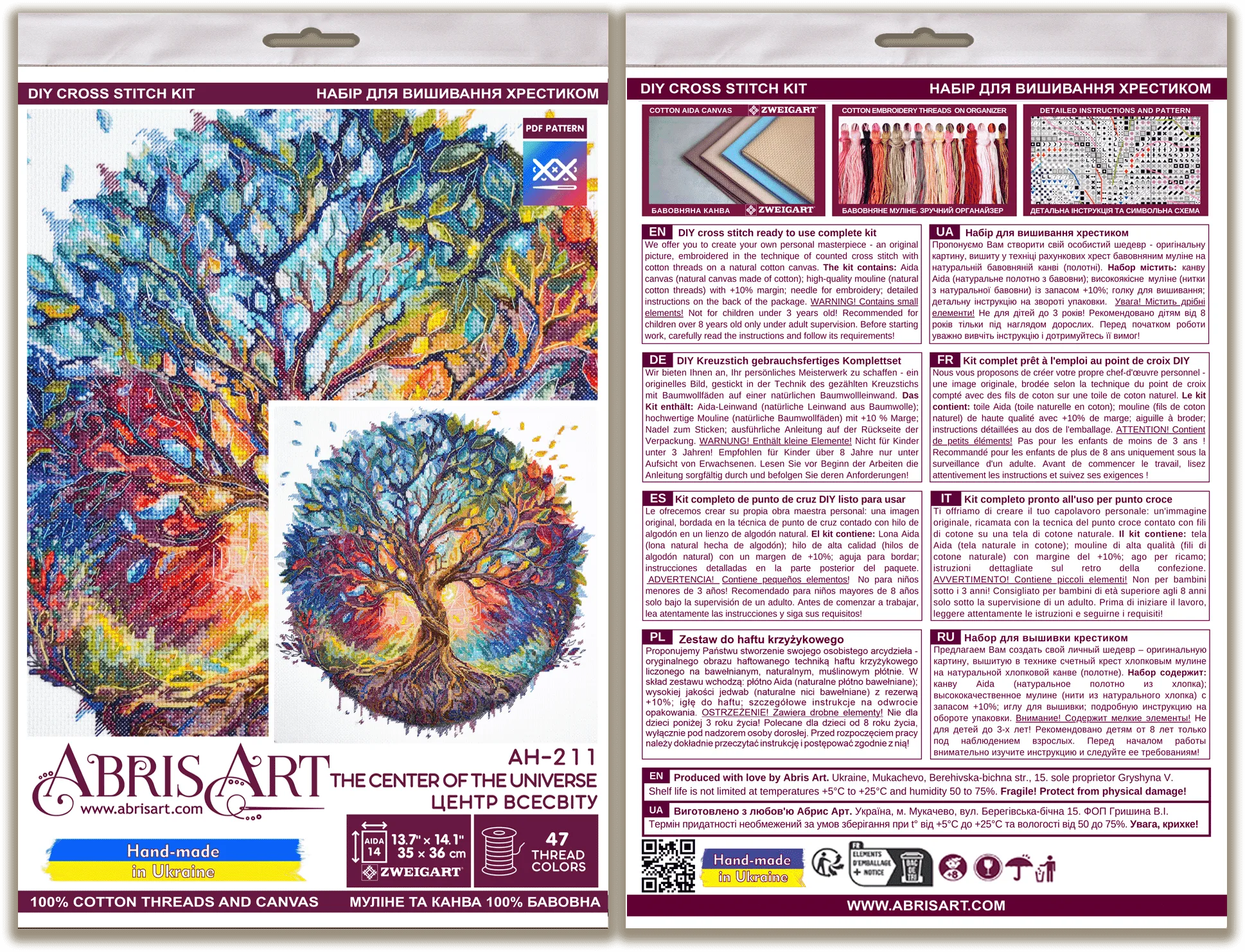 Cross Stitch Kit Cross-stitch kits The Center of the Universe