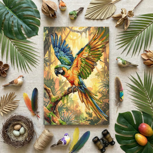 Bead Embroidery Kit Main Bead Embroidery Kit Colorful Parrot (Animals and birds)