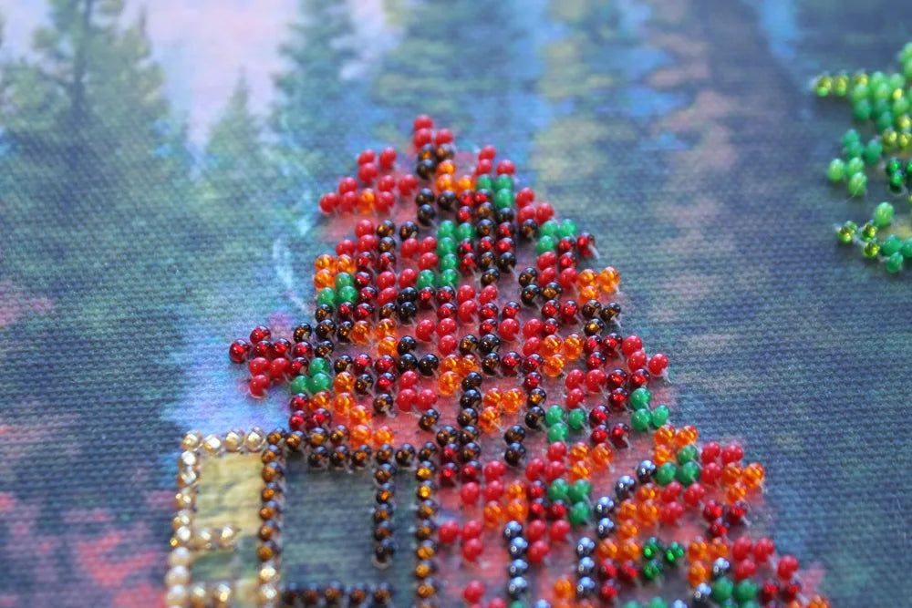 Bead Embroidery Kit Main Bead Embroidery Kit Mountain river