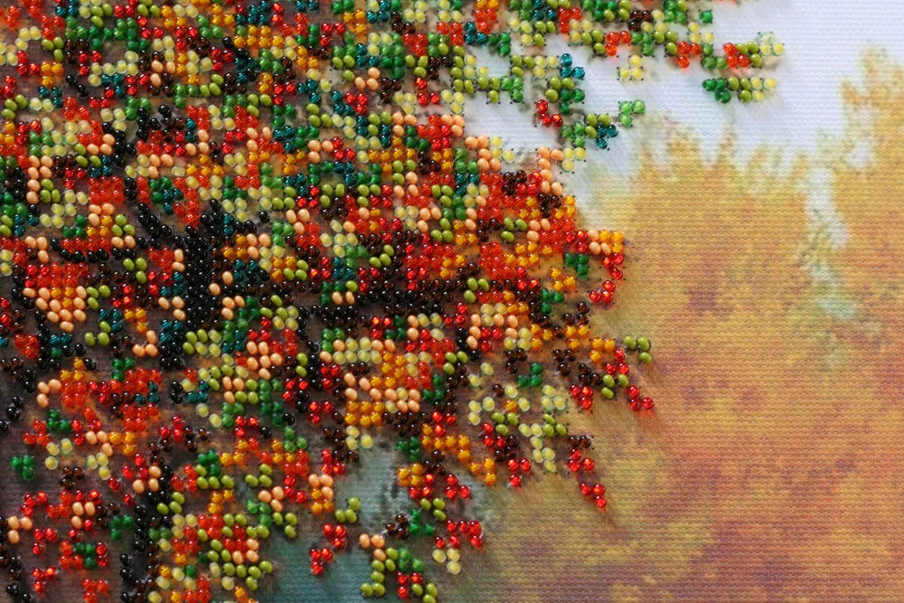 Bead Embroidery Kit Main Bead Embroidery Kit Gold of Autumn