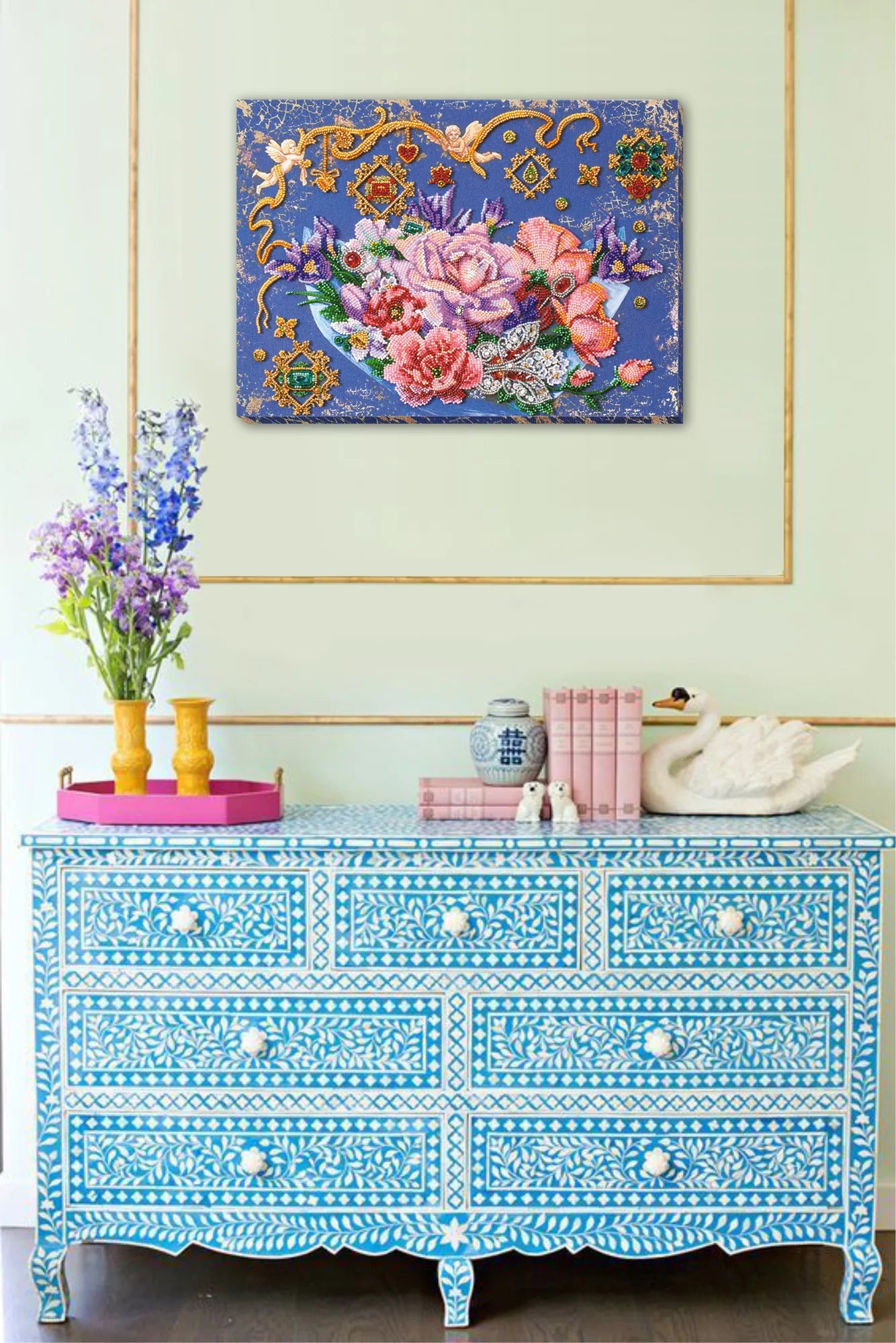 Bead Embroidery Kit Main Bead Embroidery Kit Magic flowers