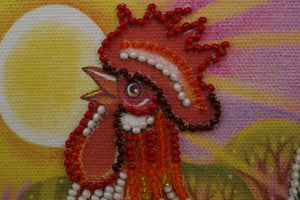 Bead Embroidery Kit Mini Bead embroidery kit Cockerel