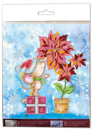 Bead Embroidery Kit Mini Bead embroidery kit Winter miracle