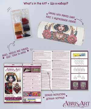 Bead Embroidery Kit Main Bead Embroidery Kit Queen of hearts