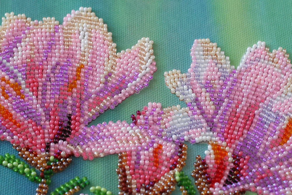 Bead Embroidery Kit Main Bead Embroidery Kit Magnolias bloom