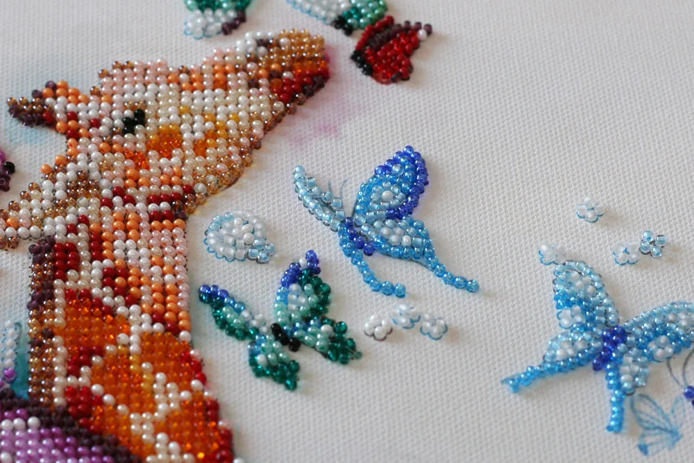 Bead Embroidery Kit Main Bead Embroidery Kit Spotty giraffes