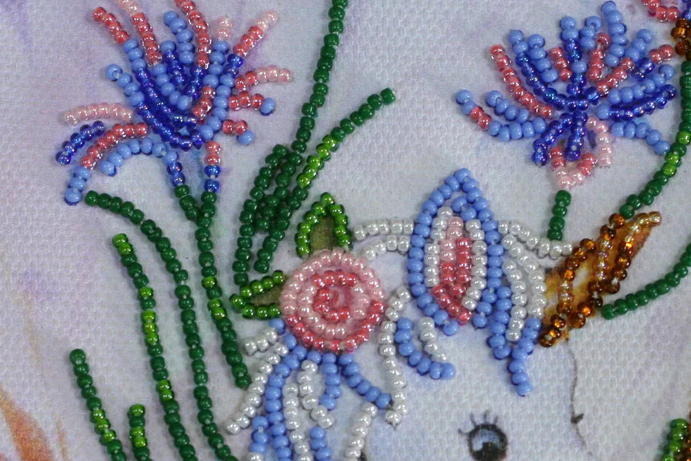 Postcards Bead Embroidery Kit Postcard-envelope for microbead embroidery Unicorns