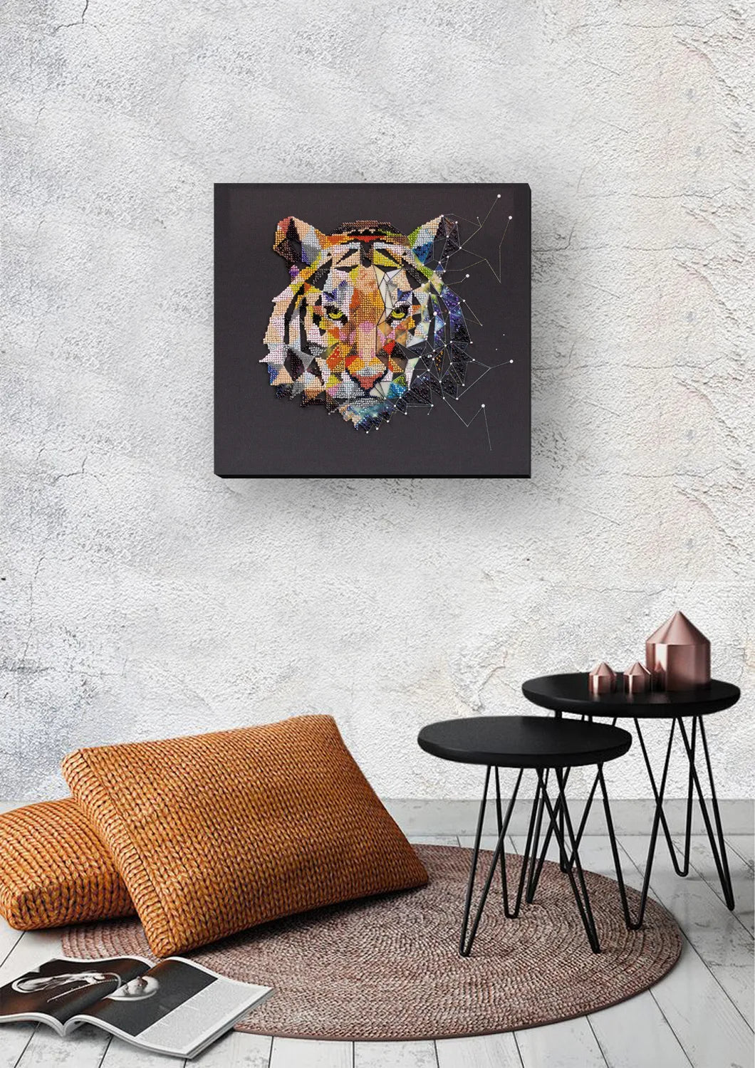 Bead Embroidery Kit Main Bead Embroidery Kit Constellation Tiger